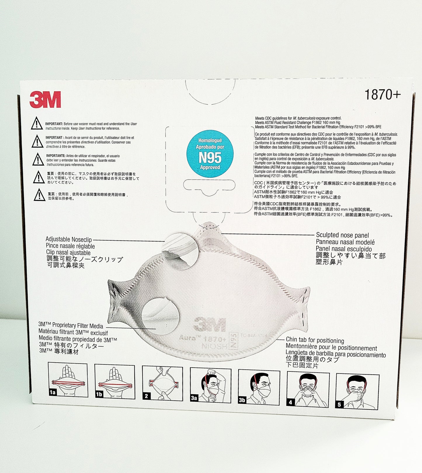 Masque 3M AURA N95 1870+ (boîte de 20)