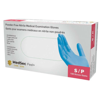 Feel + Gants d'examen médical en nitrile 3 mil (boîte de 100) - MedSecare