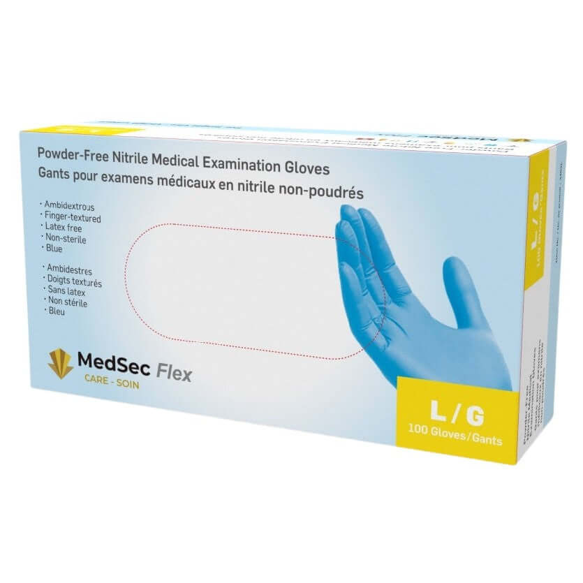 Flex - Gants d'examen médical en nitrile 4 mil (caisse de 1000) - MedSecare