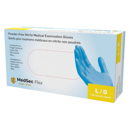 Flex - Gants d'examen médical en nitrile 4 mil (caisse de 1000) - MedSecare