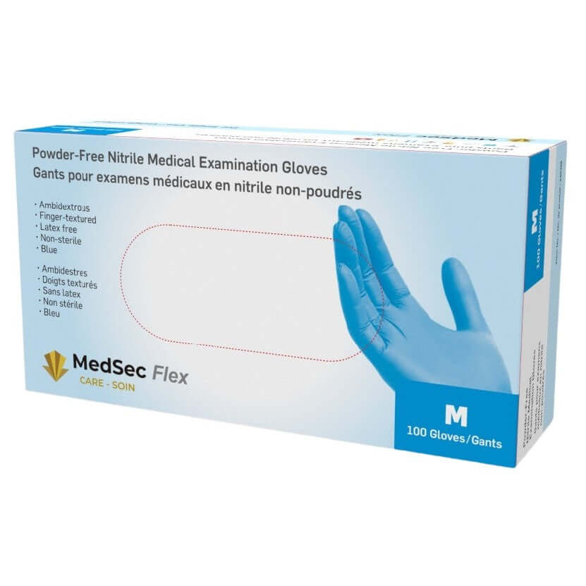 Flex - Gants d'examen médical en nitrile 4 mil (caisse de 1000) - MedSecare