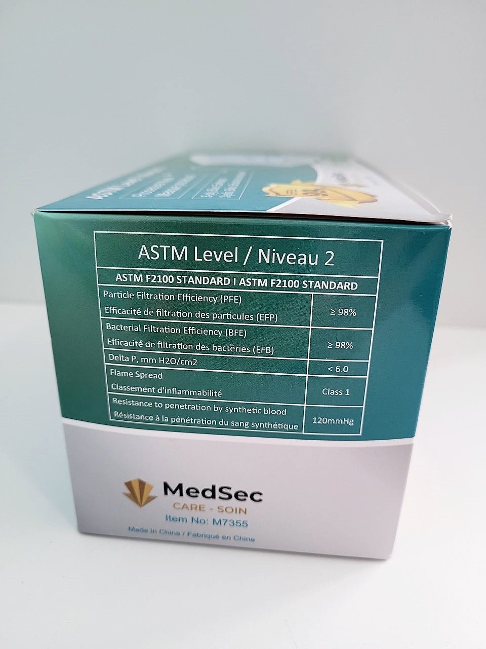 Masques ASTM - Niveau 2 bleu (boîte de 50) - MedSecare